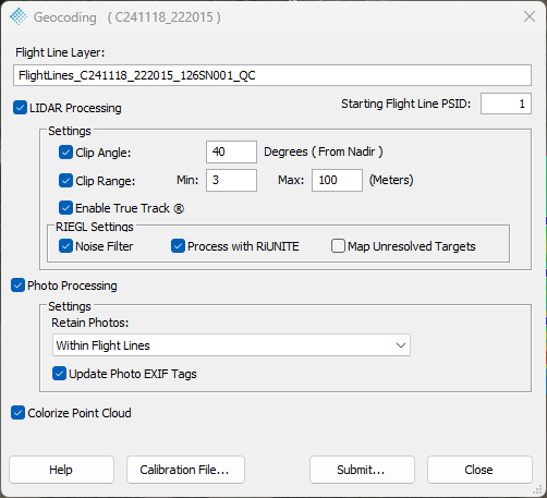 Geocoding Dialog