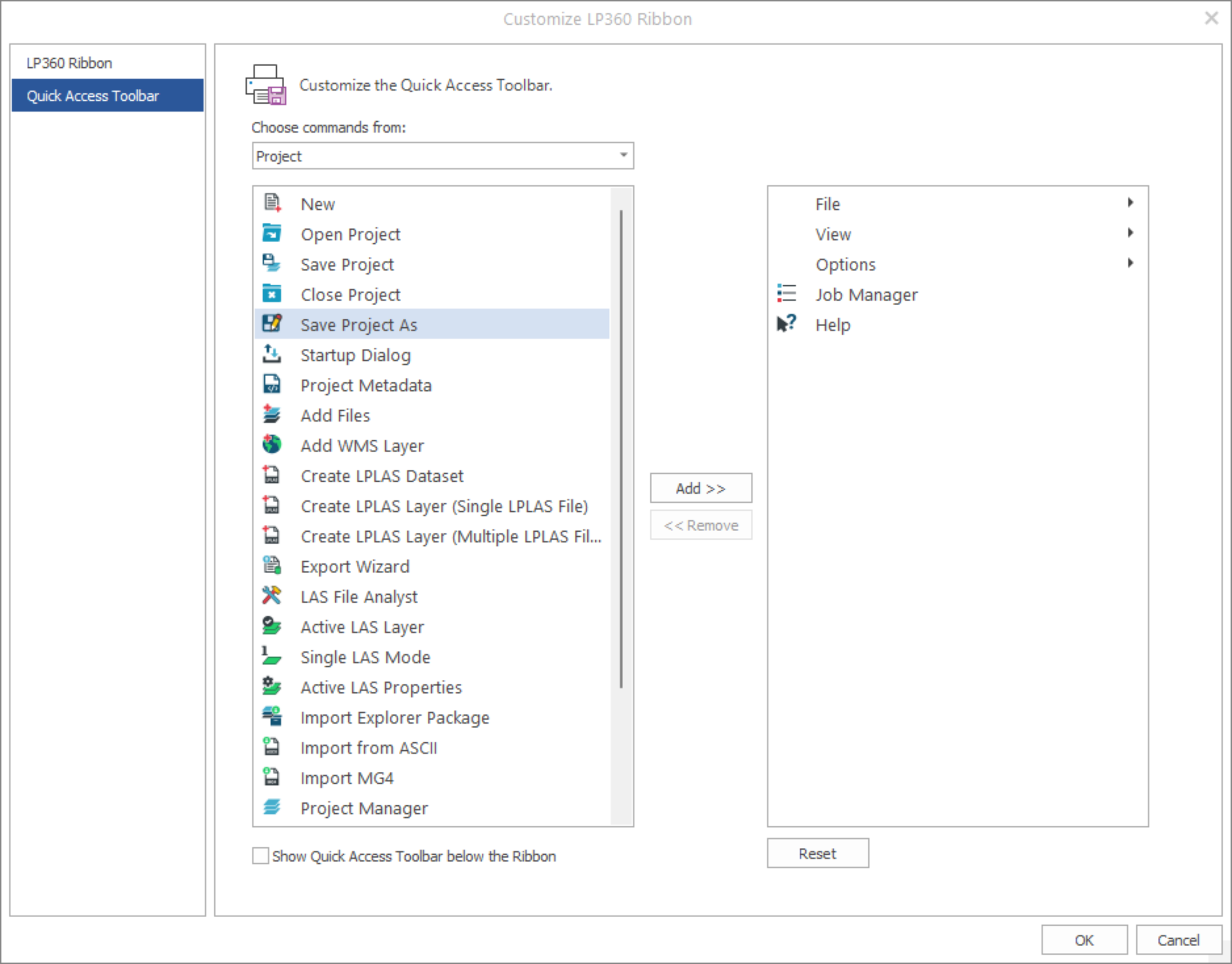Customize Quick Access Toolbar
