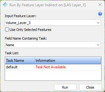 Run by Feature Attribute dialog