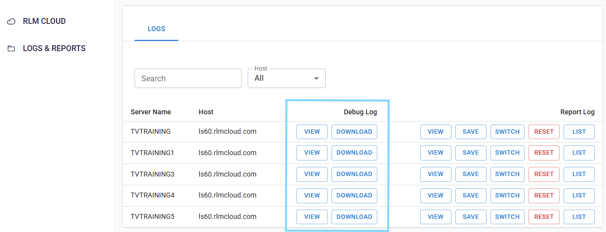 Perpetual Client Portal showing License Report